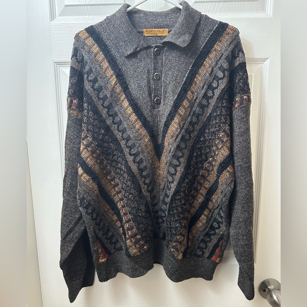 Porto Cruz “Coogi” Style Sweater Mens Large
